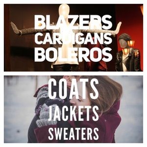 50% off Blazers/Cardigans/Boleros/Jackets/Coats/Sweaters